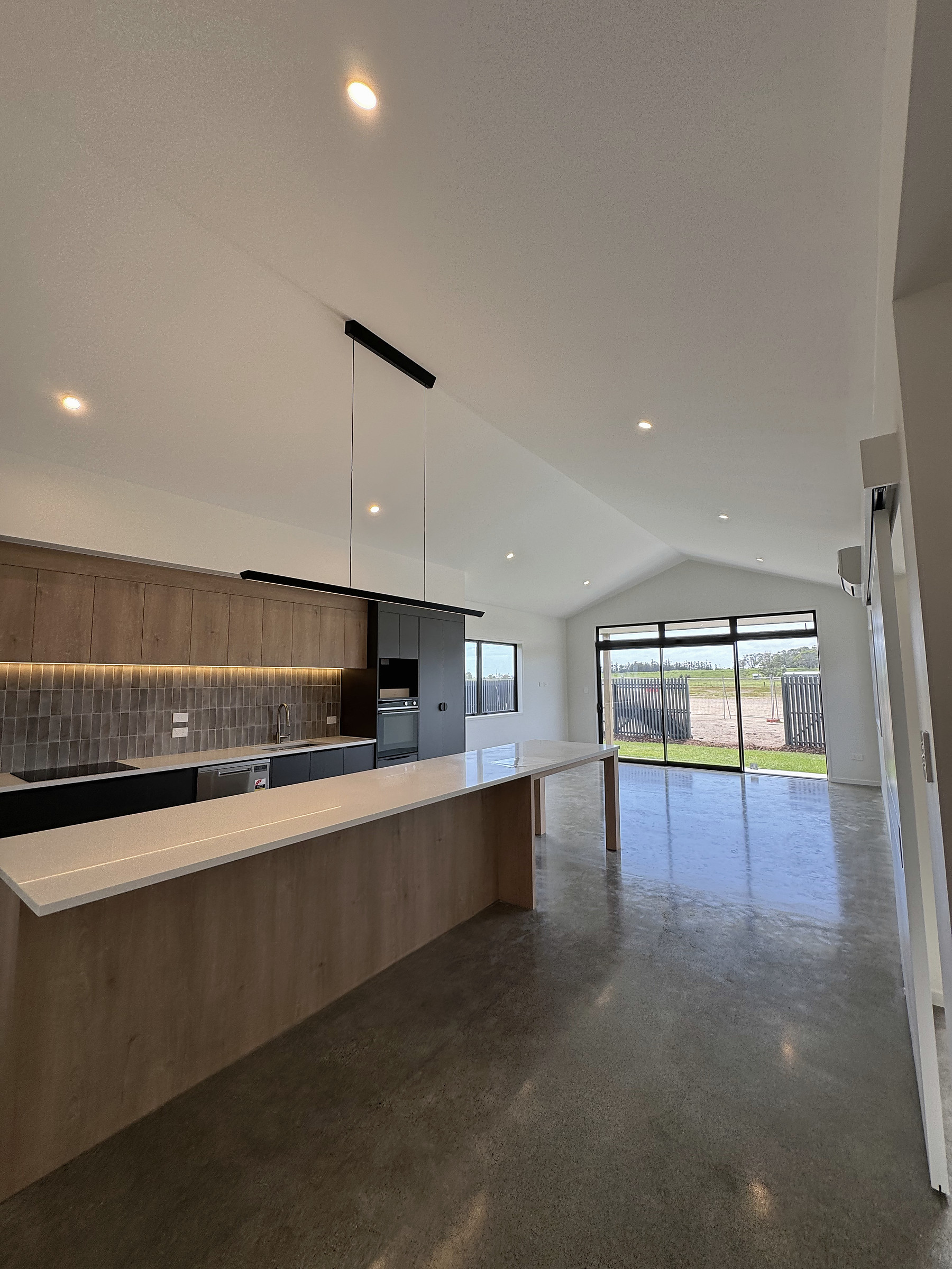 Vaulted kitchen and living area in House 44